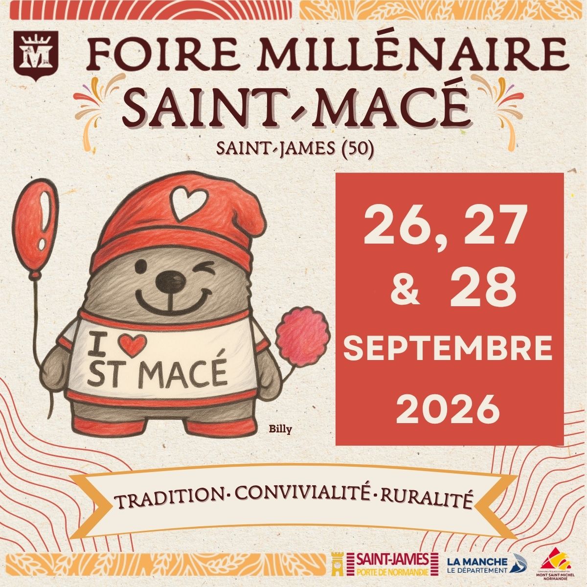 Foire Saint-Macé 26, 27 & 28 septembre 2026